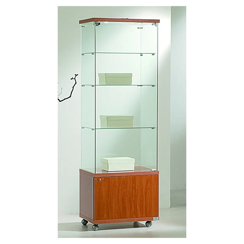 Casa Padrino Luxus Ladenvitrine 60 x 40 cm H. 181 cm mit 2 LED-Spots - Ladeneinrichtung - Boutique Möbel - Made in Italy