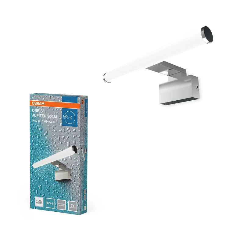 OSRAM LED-Badezimmerspiegelleuchte Orbis Jupiter Chrome, 4000 K, Kaltweiß, 750 lm, 8 W