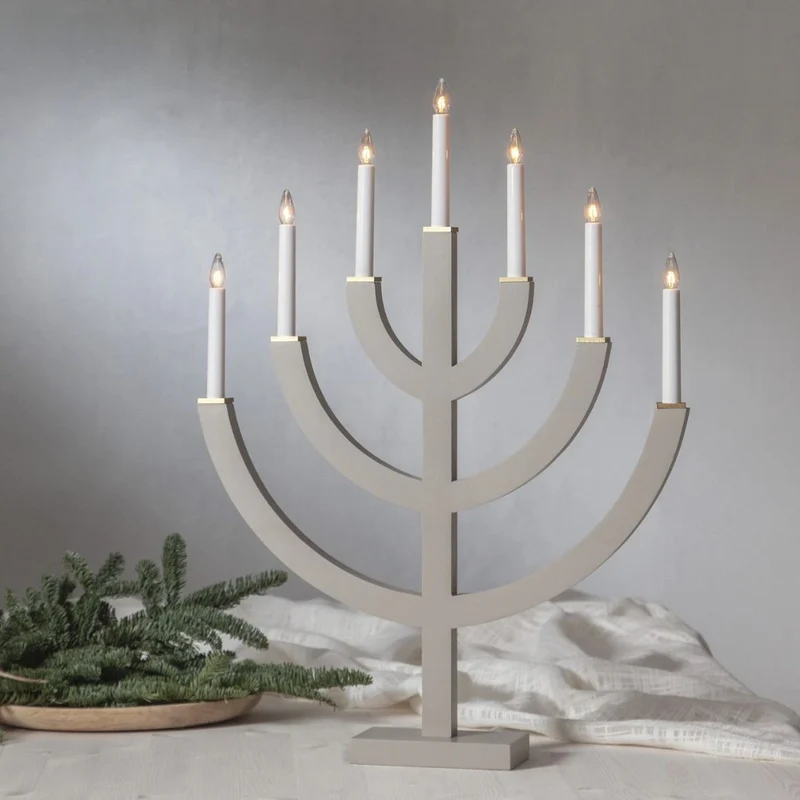 Fensterleuchter Weihnachten ANNO | 7-flammig, 71 cm