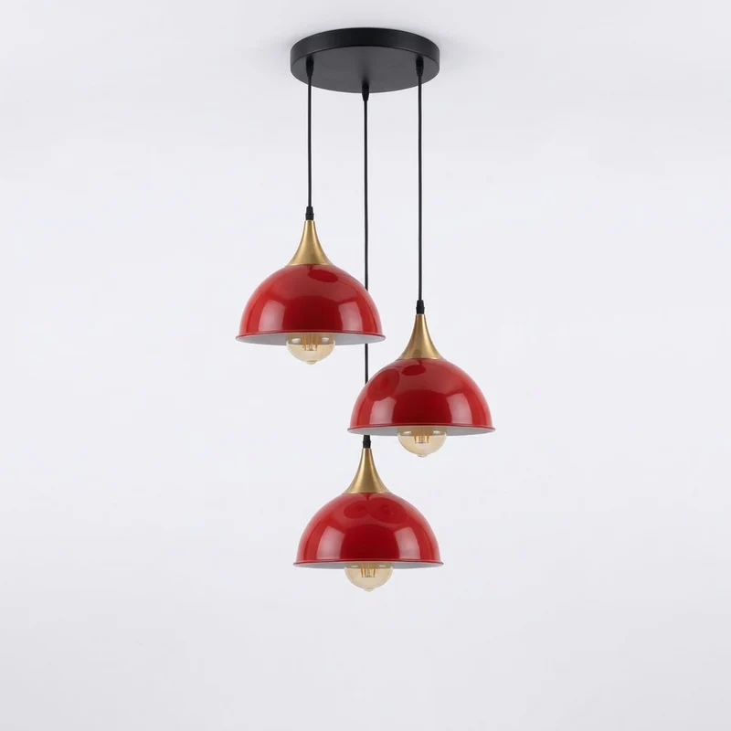 3-flammige Gutsherren Clusterleuchte – Vintage Industrie Pendellampe Loft | Ø21cm | E27 ~4169