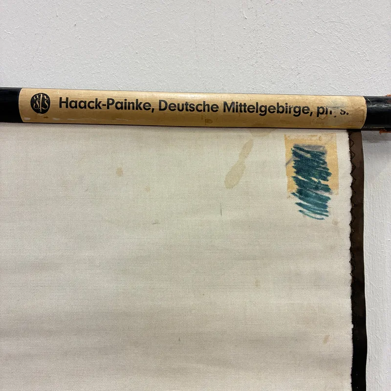 Vintage Schulkarte – Deutsche Mittelgebirge – Erdkunde Geografie Lehrtafel Haack Painke Rollbild Gebraucht