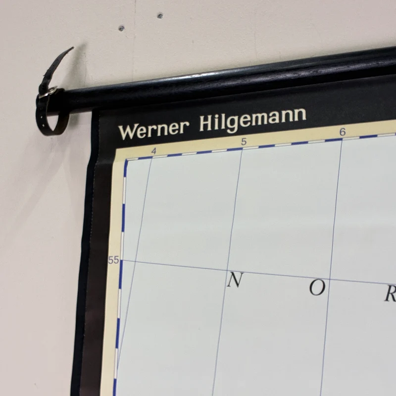 Vintage Schulkarte – Deutschland nach dem 2. Weltkrieg – Geschichte Geografie Lehrtafel Justus Perthes Rollbild Gebraucht