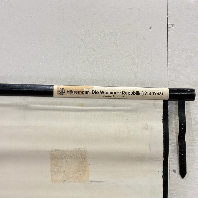 Vintage Schulkarte – Die Weimarer Republik – Geschichte Geografie Lehrtafel Justus Perthes Rollbild Gebraucht