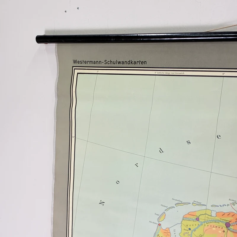 Vintage Schulkarte – Deutschland Wirtschaft – Erdkunde Geografie Lehrtafel Westermann Rollbild Gebraucht