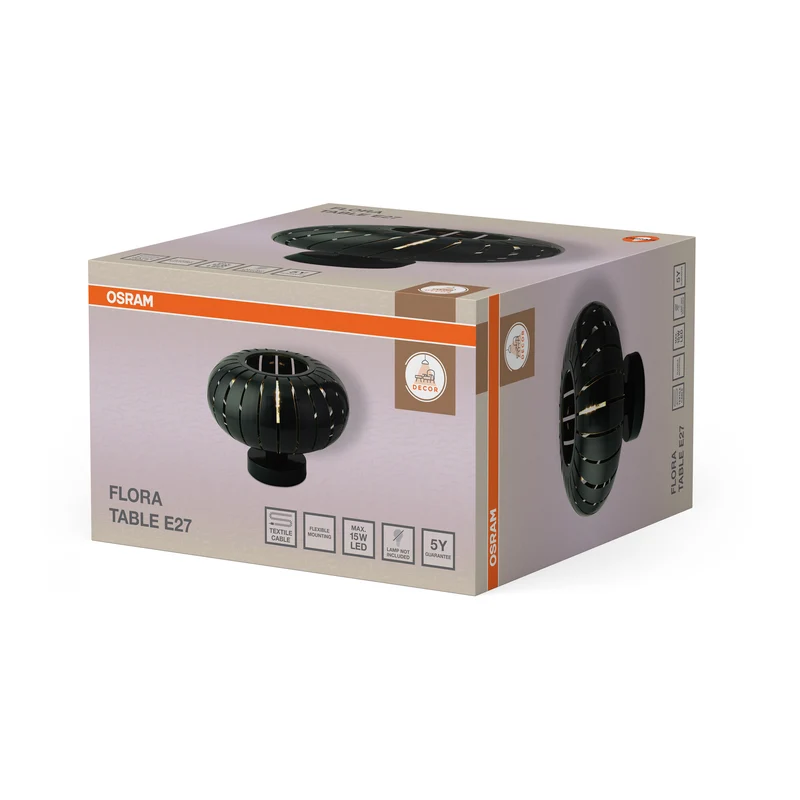 OSRAM DECOR Leuchte Flora Table Grün, 28 cm ⌀, 220-240 V, E27, IP20
