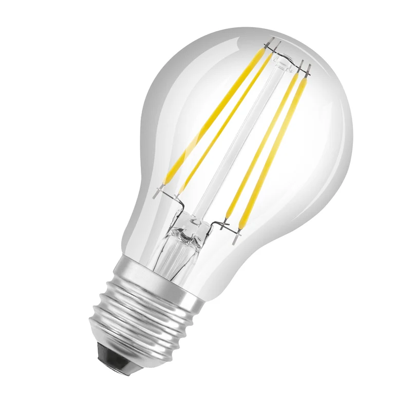 LEDVANCE LED CLASSIC A ENERGY EFFICIENCY A S in A-Form, LED-Lampe, Glas, Klar, 2,5 W, (ex 40 W), 525 lm, Warmweiß, 3000 K, Energieeffizienzklasse: A, 50000 h, CRI ≥80