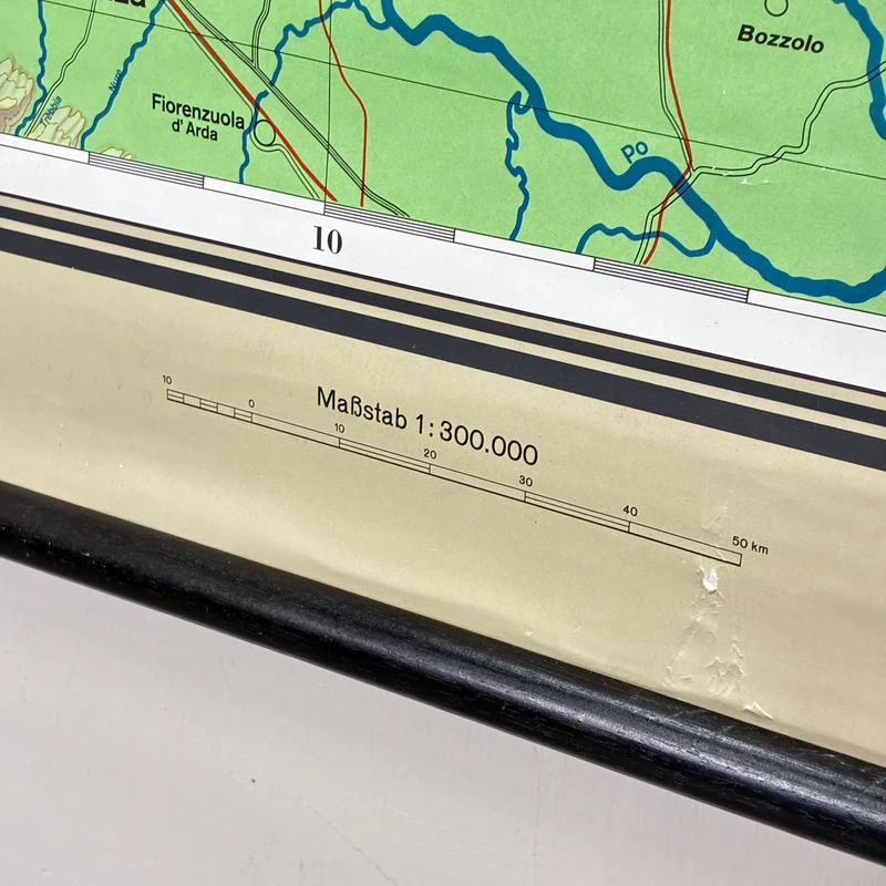 Vintage Schulkarte – Österreich Ostalpen – Erdkunde Geografie Lehrtafel Freytag-Berndt Rollbild Gebraucht