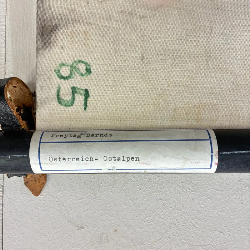 Vintage Schulkarte – Österreich Ostalpen – Erdkunde Geografie Lehrtafel Freytag-Berndt Rollbild Gebraucht