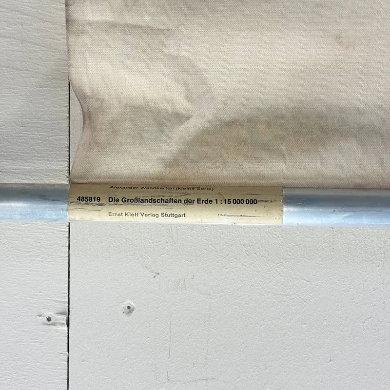 Vintage Schulkarte – Großlandschaften der Erde – Erdkunde Geografie Lehrtafel Alexander Rollbild Gebraucht