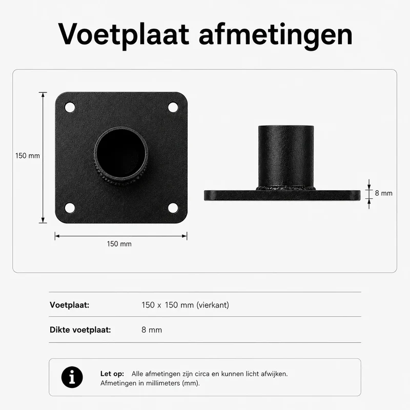 Lichtmast inkl. industrieller Baustrahler | 400 cm | 60-80-100 Watt | CCT – Lichtfarbe einstellbar | Schwarz
