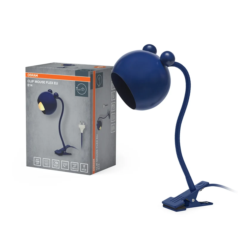 OSRAM Klemmleuchte Blau, Stahl, 220-240 V, E14, IP20