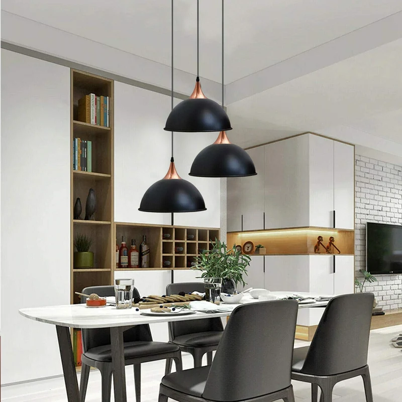 3er Cluster Pendelleuchte Höhenverstellbar | Industrie Esstisch Lampe Ø21cm ~4179