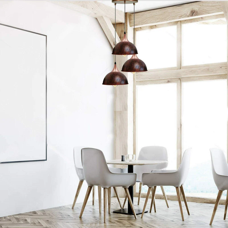 3er Cluster Pendelleuchte Höhenverstellbar | Industrie Esstisch Lampe Ø21cm ~4179