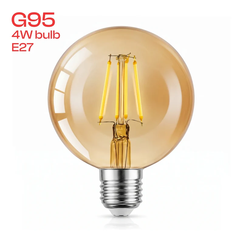 LEDSone G95 4W Vintage Edison LED Glühbirne Dimmbare Warmweiß ~1026
