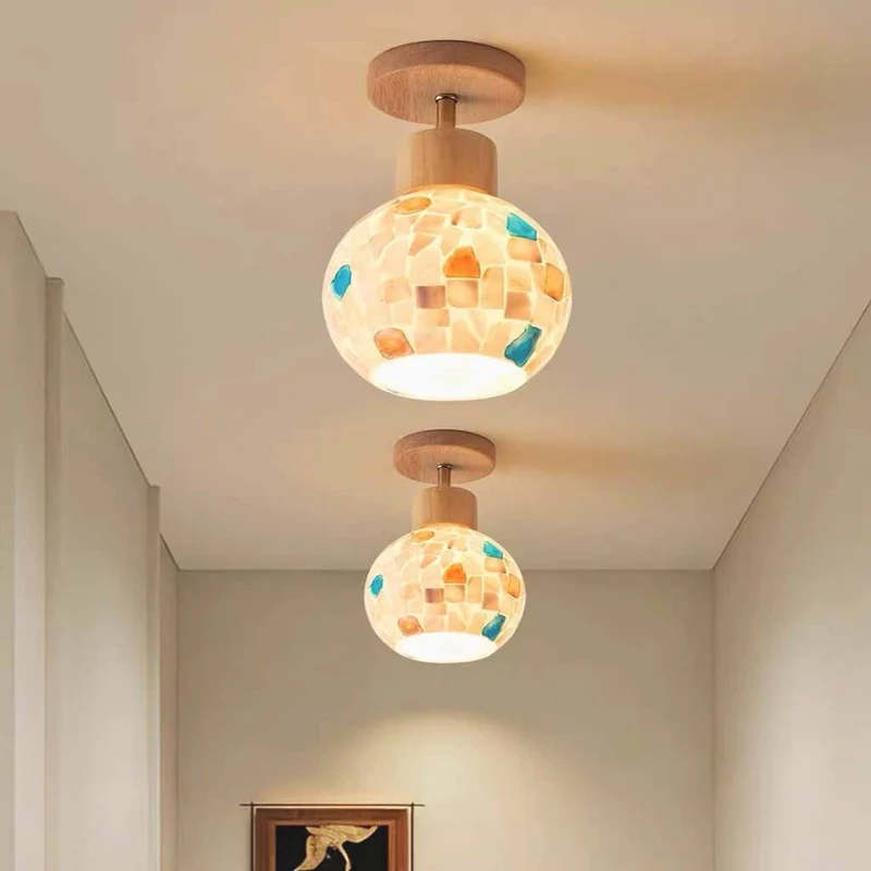 Seashell Ball Ceiling Light LED Semi-Flush Mount
