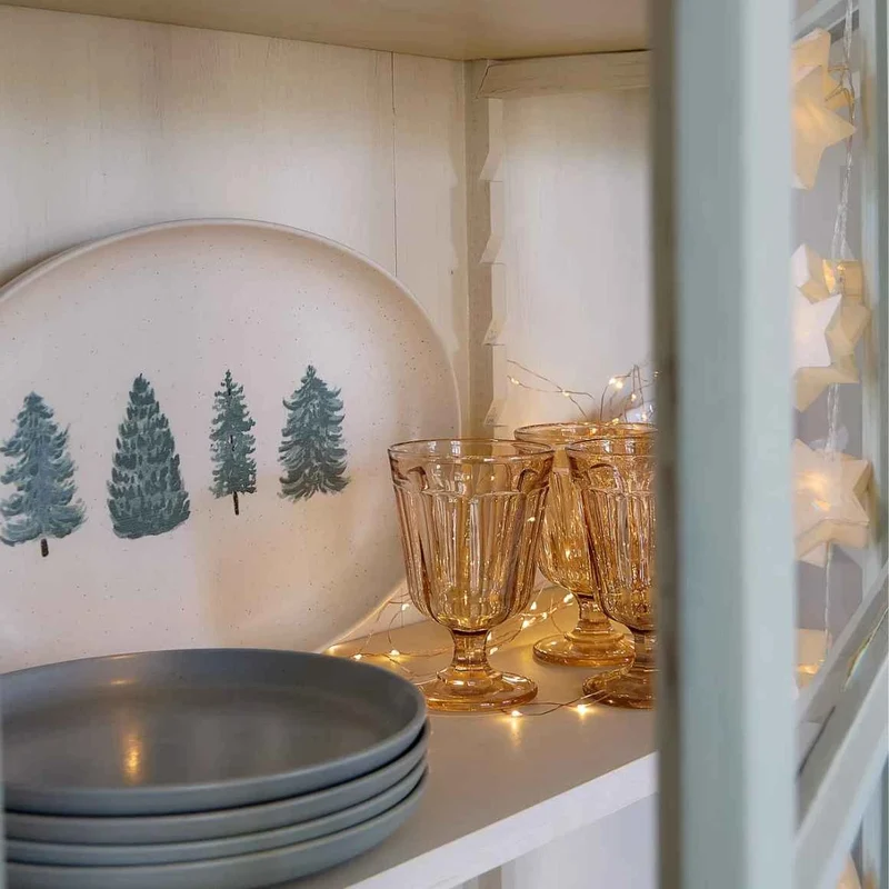 Servierplatte Weihnachtszeit mit Tannenbäumen