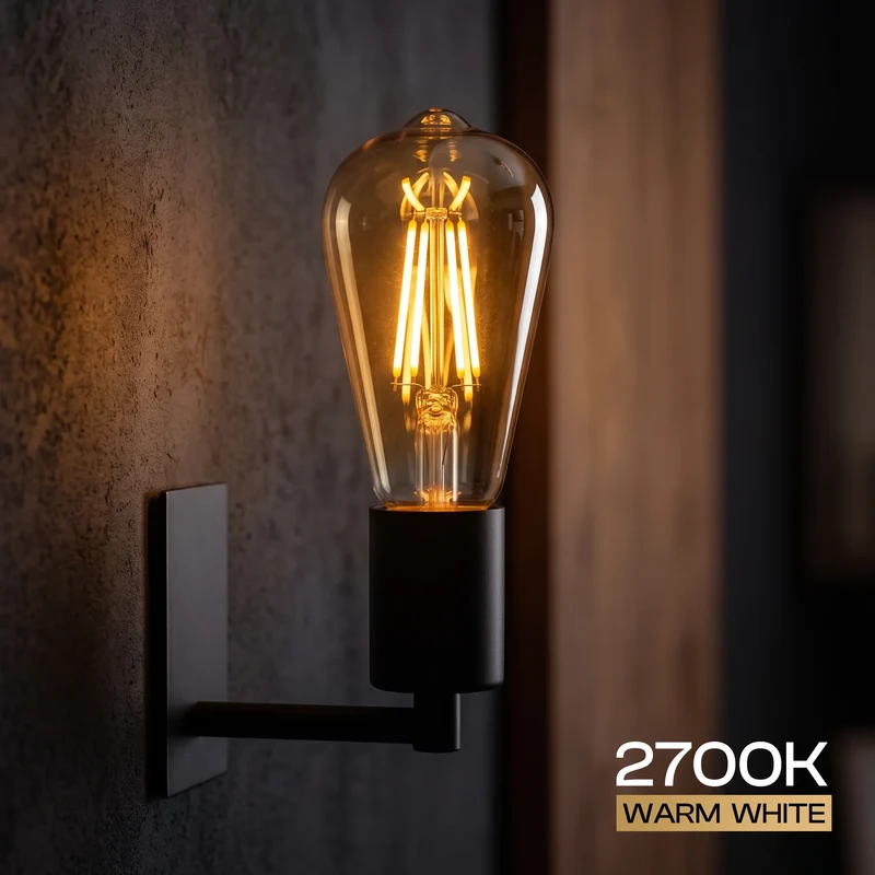E27 LED Edison Birne 6W ST64 Dimmbare LED Glühbirne ~2551