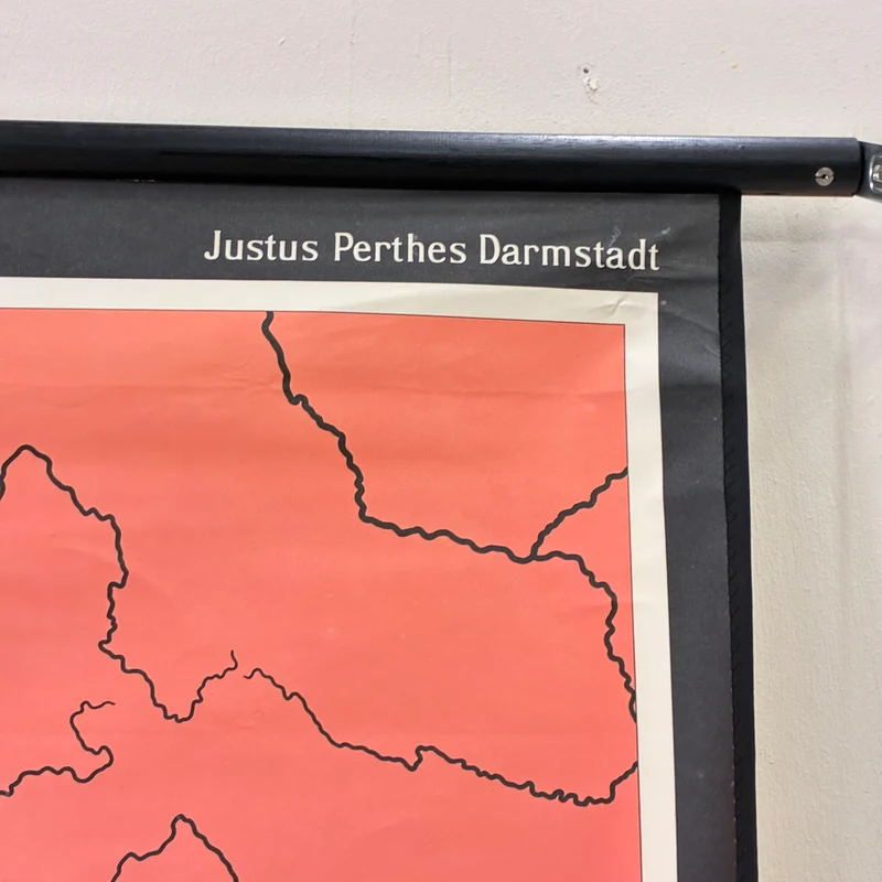 Vintage Schulkarte – Europa - Expansion Hitlers – Geschichte Geografie Lehrtafel Justus Perthes Rollbild Gebraucht