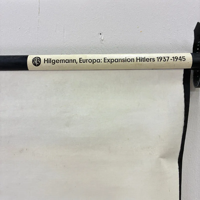 Vintage Schulkarte – Europa - Expansion Hitlers – Geschichte Geografie Lehrtafel Justus Perthes Rollbild Gebraucht