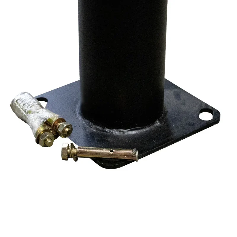 Lichtmast inkl. industrieller Baustrahler / Flutlichtstrahler | 400 cm | 120-160-200 Watt | CCT - Lichtfarbe einstellbar | Schwarz
