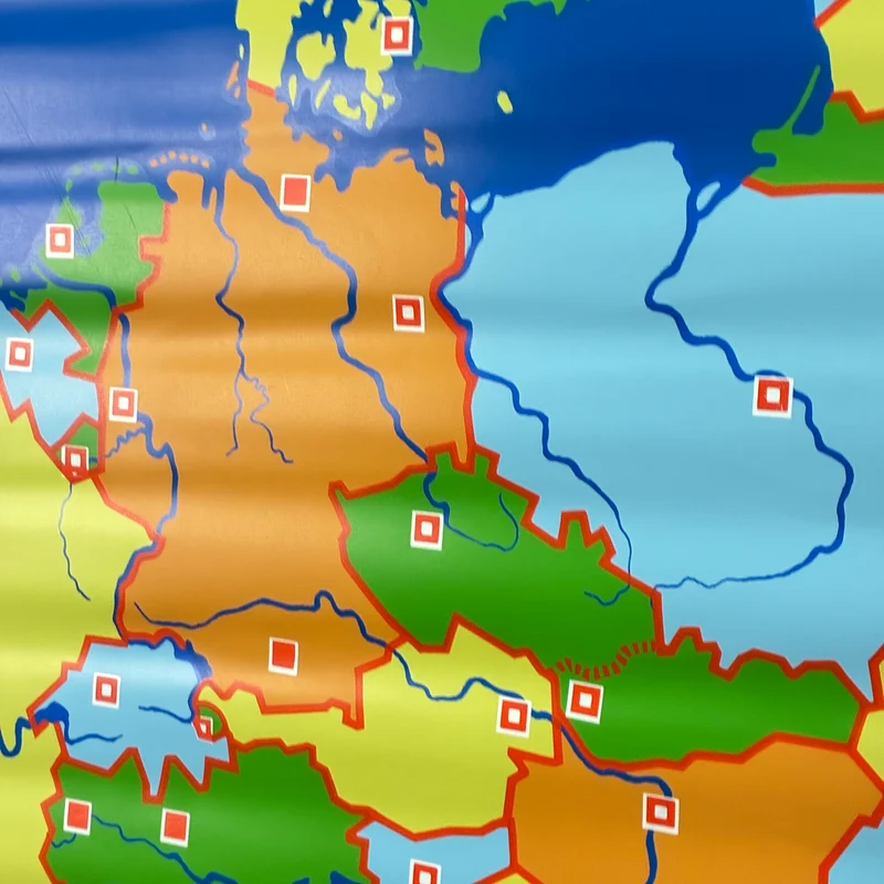 Vintage Schulkarte – Europa – Geografie Lehrtafel Spectra Rollbild Gebraucht