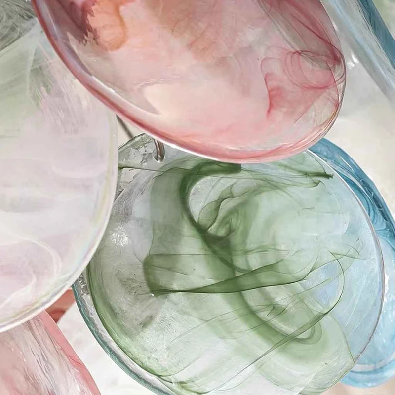 Colorful Murano Glass Seashell Disc Chandelier Ceiling Light
