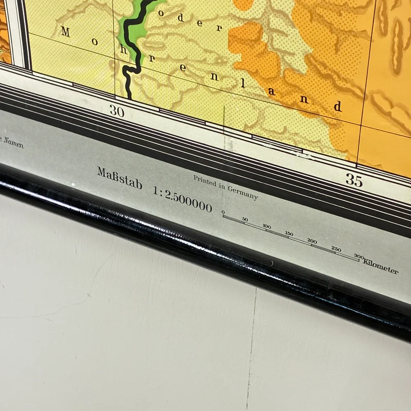 Vintage Schulkarte – biblische Erdkunde – Erdkunde Geografie Religion Lehrtafel Westermann Rollbild Gebraucht