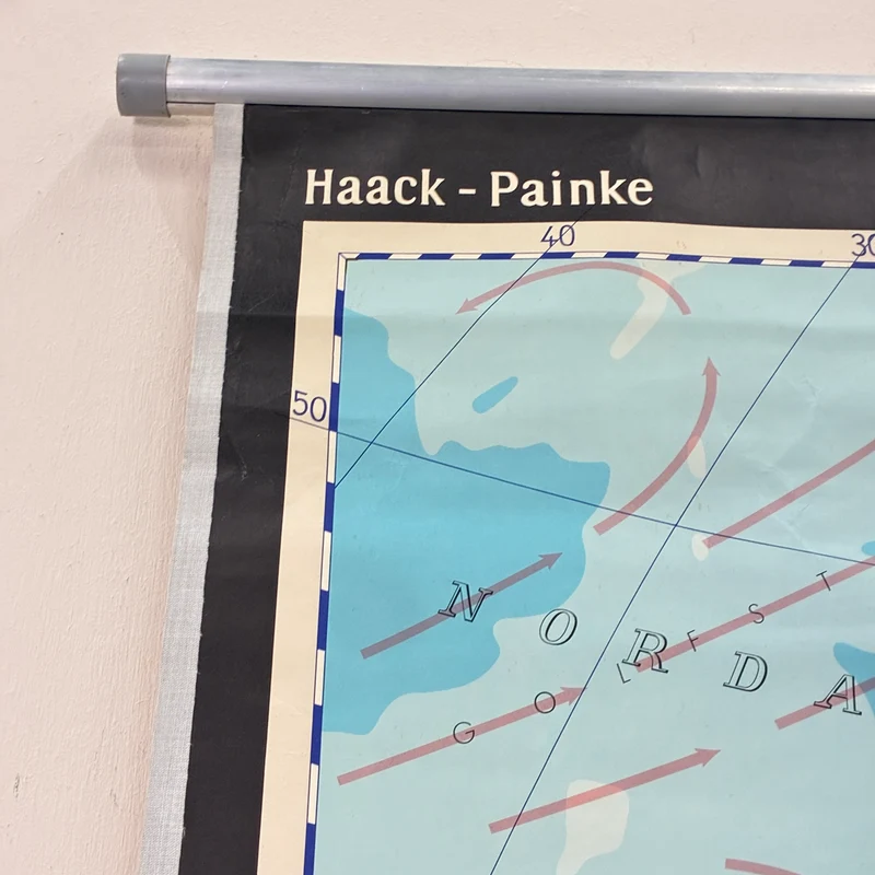 Vintage Schulkarte – Afrika – Geografie Erdkunde Lehrtafel Haack Painke Rollbild Gebraucht