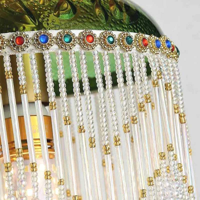 Vintage Tassel Wall Sconce Light with Crystal Fringe