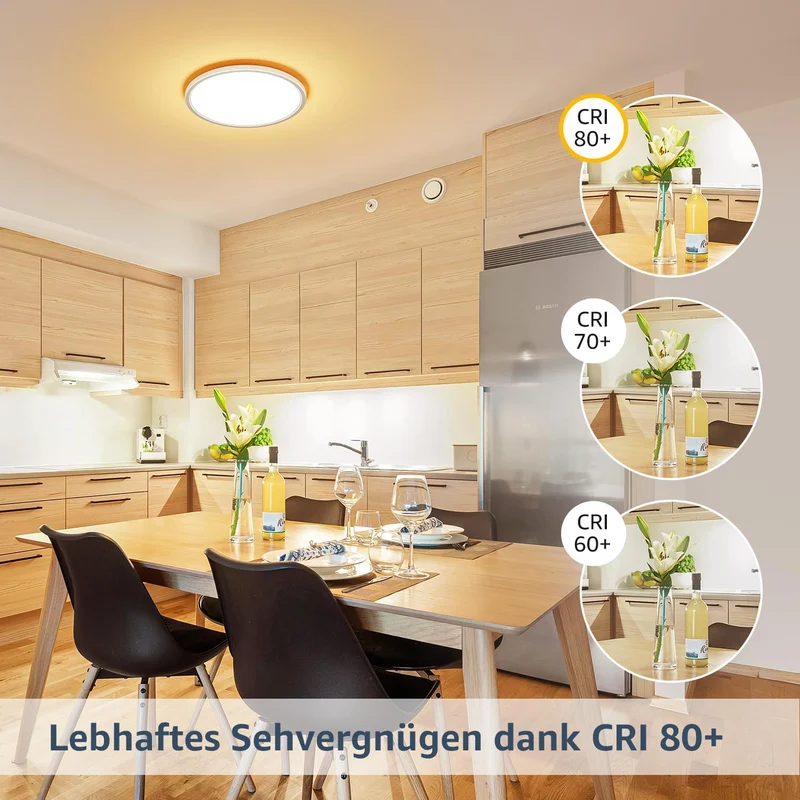 Lepro Deckenlampe 18W, IP44 Wasserfest Deckenleuchte，3000K 1800LM Badezimmer Lampe, Warmweiß Deckenleuchte Badezimmer, ideal Badezimmerlampe Decke für Bad Schlafzimmer Flur Wohnzimmer, Ø22cm, 2 Stücke