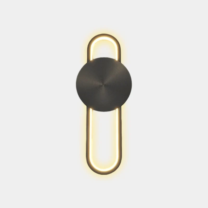 Oval Wall Lamp Aluminum LED, Black / White