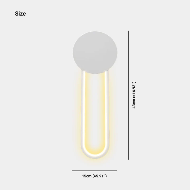 Oval Wall Lamp Aluminum LED, Black / White