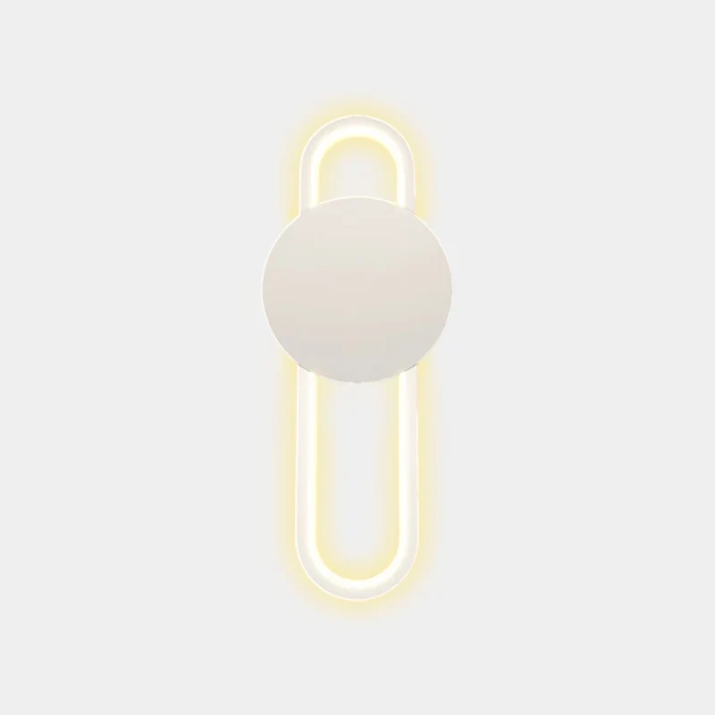 Oval Wall Lamp Aluminum LED, Black / White