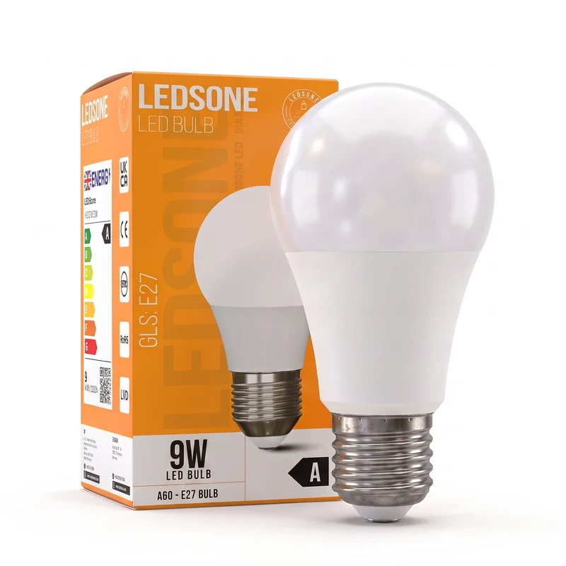 9W 820lm E27 LED-Glühbirne A60 GLS 6400K~4100