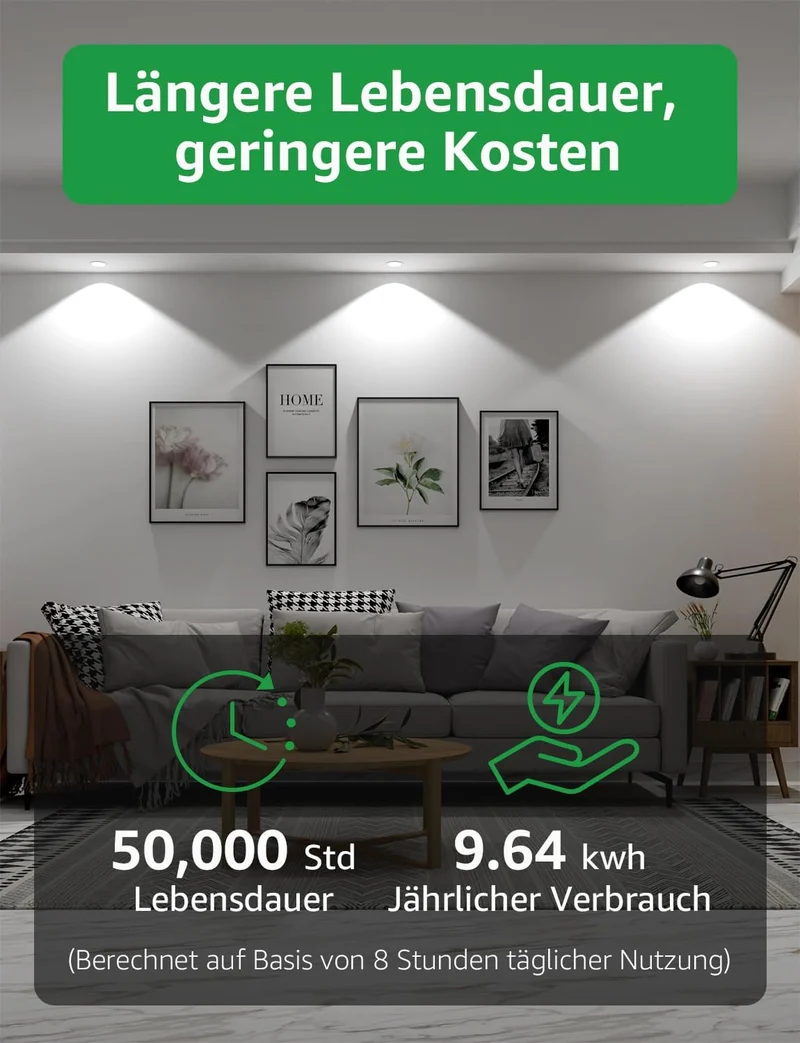 Lepro Energieklasse A GU10 LED Kaltwei? 3.3W Lampe, 590 lm, 6500K Tageslichtwei?, Nicht Dimmbar, Energiesparendes GU 10 LED Spot, 100¡ã Abstrahlwinkel f¨¹r B¨¹ro, Keller, Garage, Flur, 5 St¨¹ck