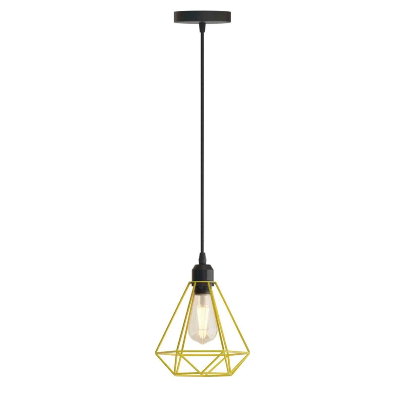 Retro Origami Hängelampe – Vintage Geometrische Pendelleuchte | E27 ~4153