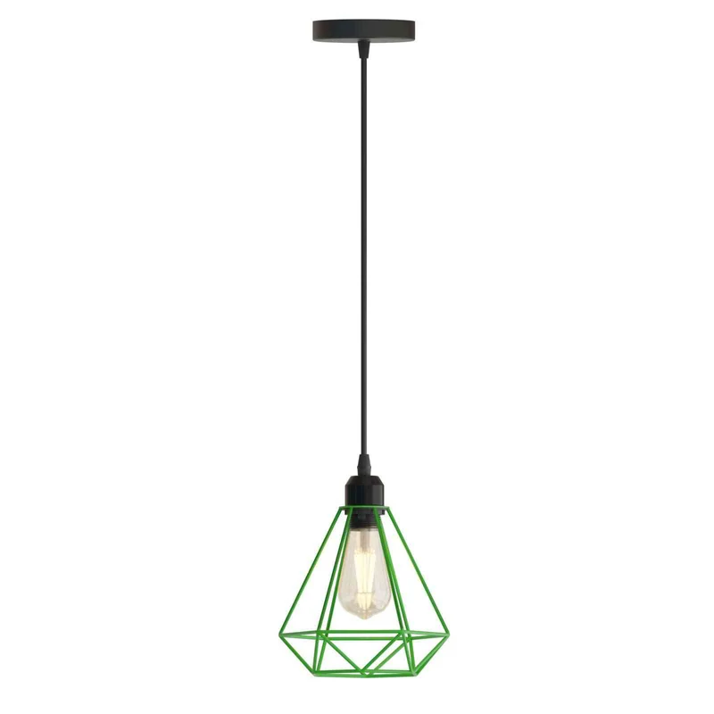 Retro Origami Hängelampe – Vintage Geometrische Pendelleuchte | E27 ~4153