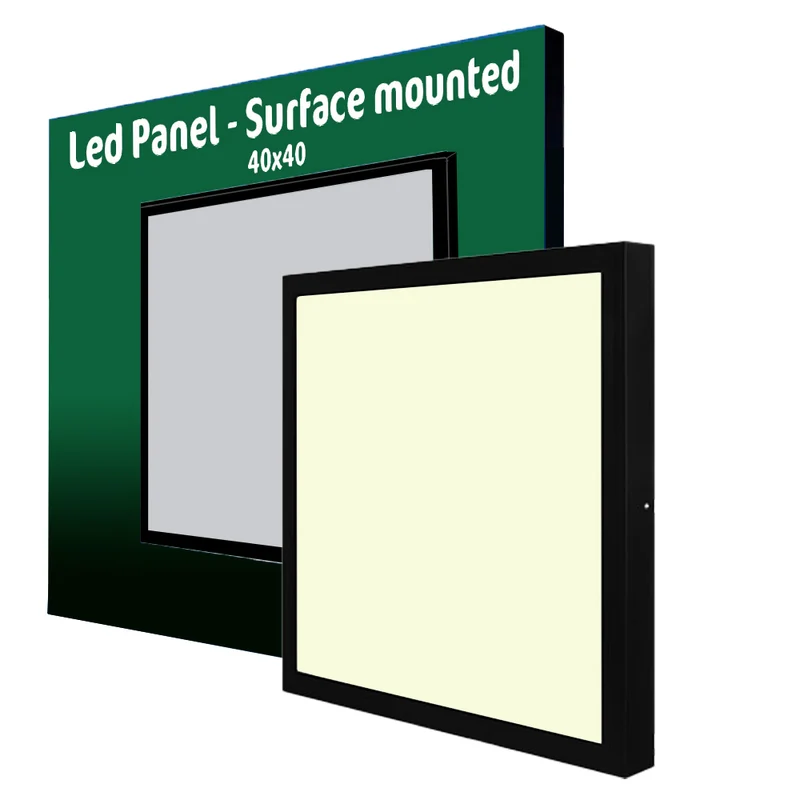 Aufbau-LED-Panel 40x40 cm | 36W | Schwarz | 4000K – Naturweiß
