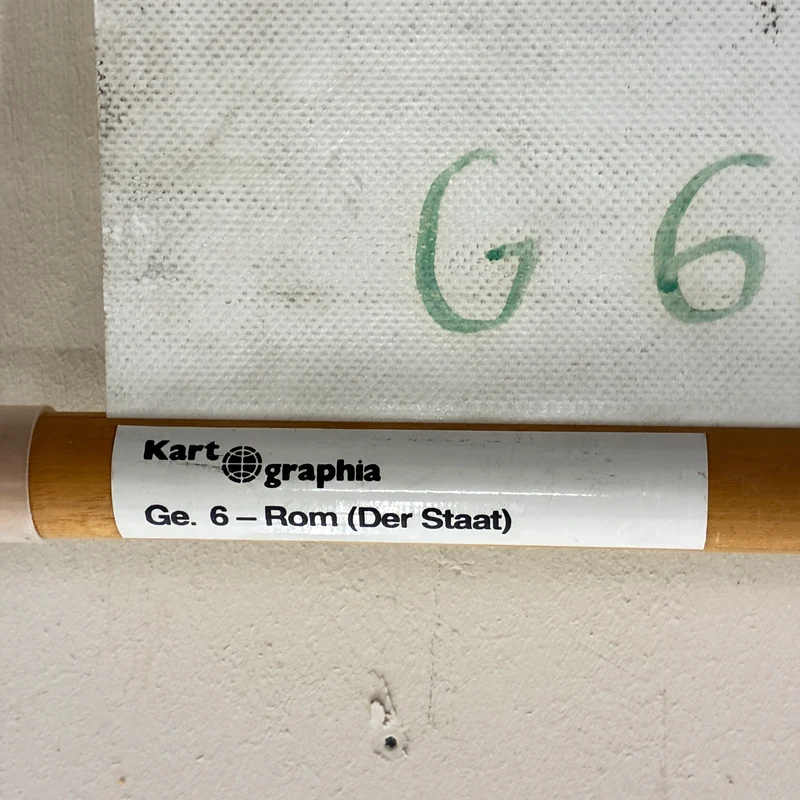 Vintage Schulkarte – Rom der Staat – Geschichte Lehrtafel Rollbild Gebraucht