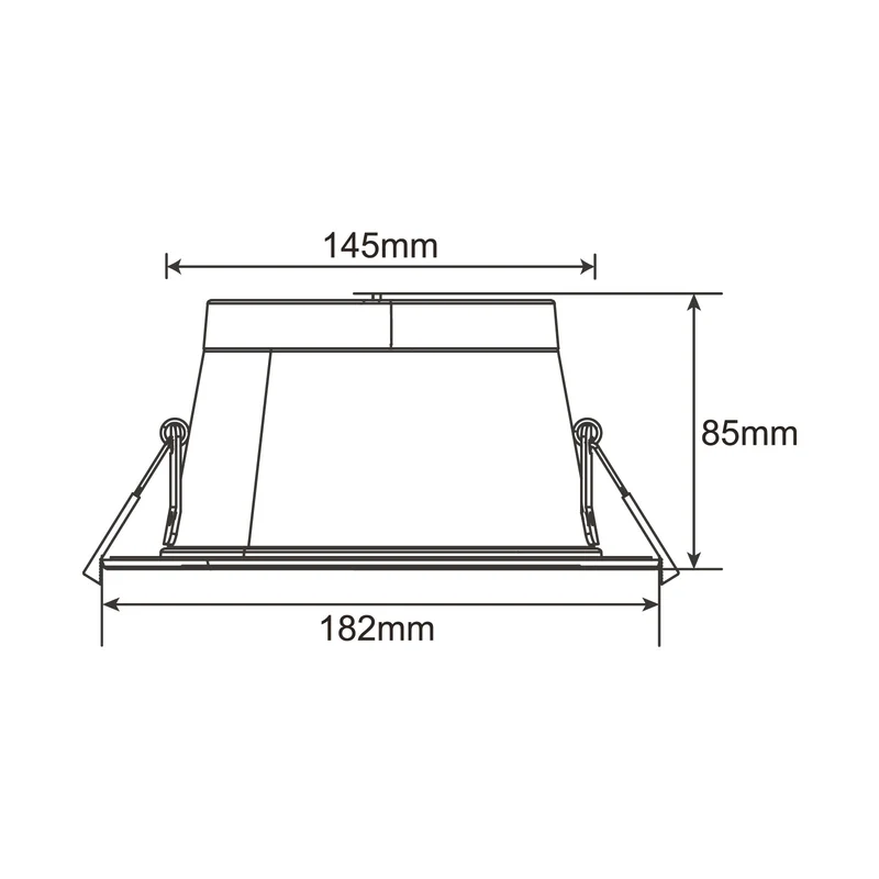 LED-Einbauleuchte | ESPA | Ø 145 mm | 12 W/14 W/16 W/18 W (Schalter) | Weiß | Farbtemperaturschalter | Dimmbar