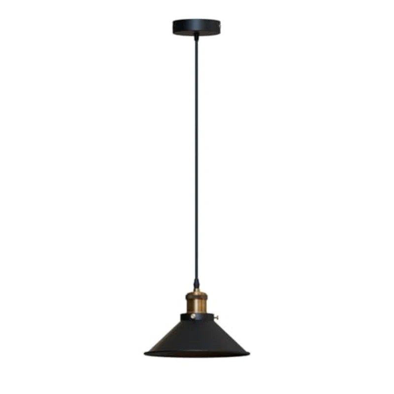 Moderne Hängeleuchte Schwarz Vintage E27 verstellbar ~4116
