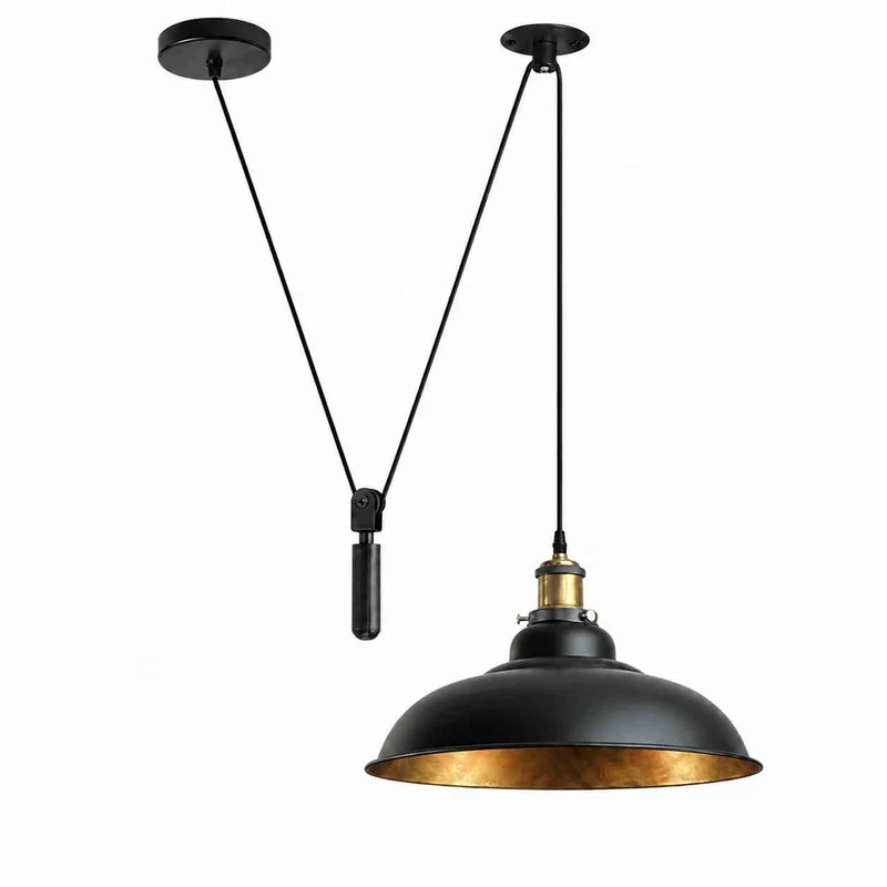 Zugpendelleuchte Höhenverstellbar – Vintage Hängelampe Esstisch | Ø32cm | E27 ~4127