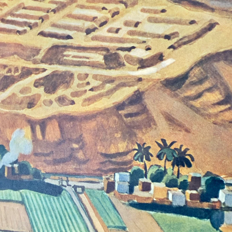 Vintage Schulkarte – Pyramiden – Geschichte Geografie Lehrtafel Rollbild Gebraucht