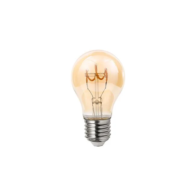 LED Filament Lamp | E27 | 4W | A60 Peer | Amber | 2200K Extra Warm Wit | Dimbaar