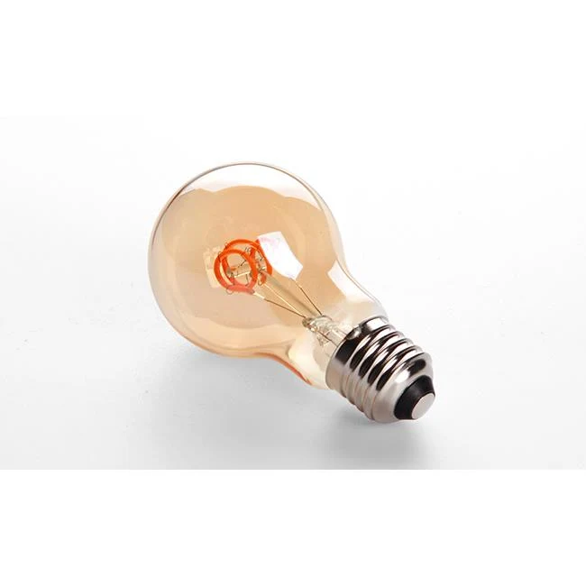 LED Filament Lamp | E27 | 4W | A60 Peer | Amber | 2200K Extra Warm Wit | Dimbaar