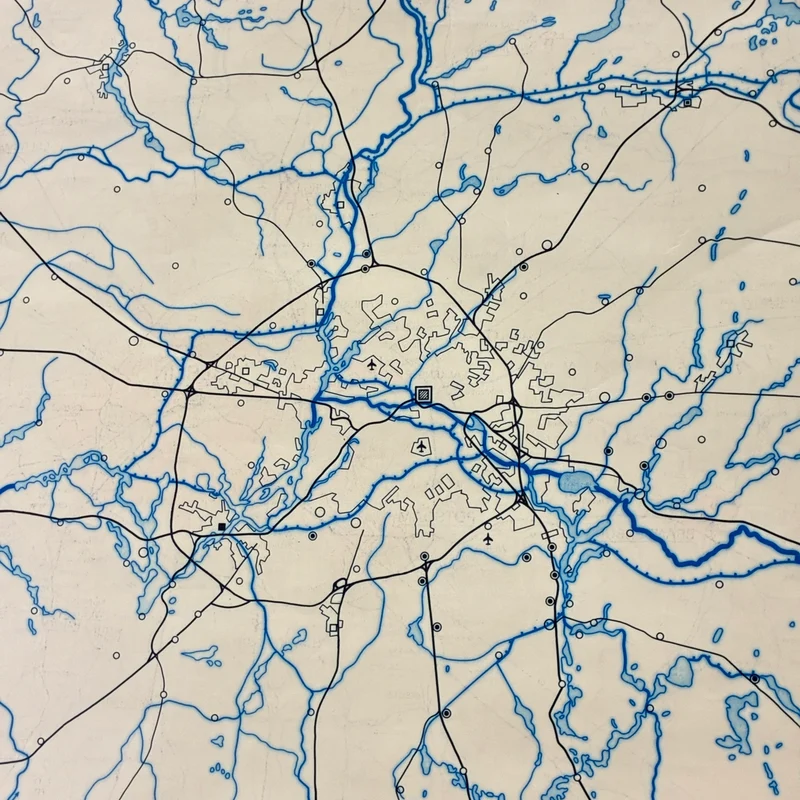 Vintage Schulkarte – Brandenburg und Berlin – Haack Gotha Geografie Lehrtafel Rollbild Gebraucht
