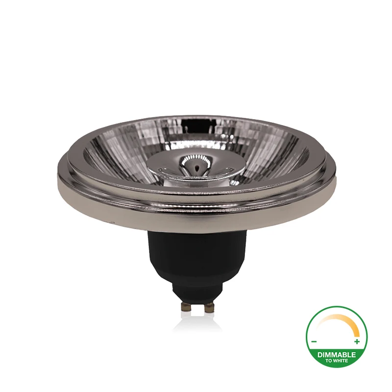 LED AR111 Spot | GU10 | 12W | Dim to Warm | Dimmbar | Schwarz