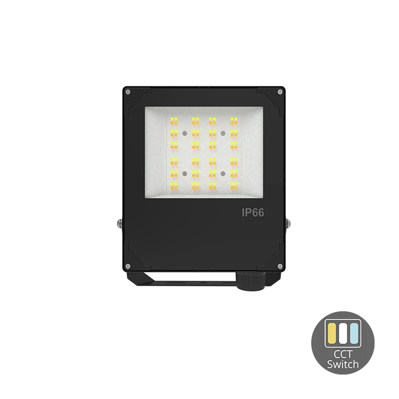 LED Baustrahler | 30/40/50W Switch | 7.000 lm | 3000K/4000K/5700K CC-Switch | IP66 | Neigbar | Schwarz | Aurus