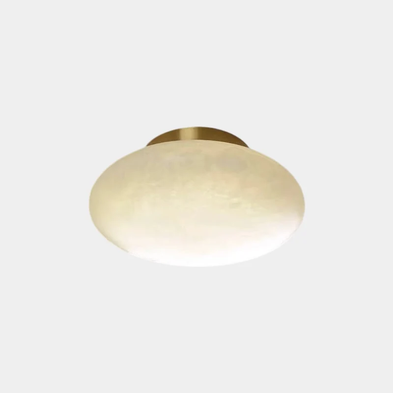 Oval Ceiling Light Alabaster Marble Flush Mount