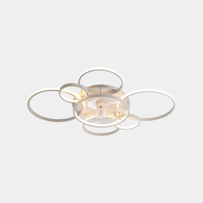 Multiple Ring Ceiling Fan Light Quiet Acrylic Blade